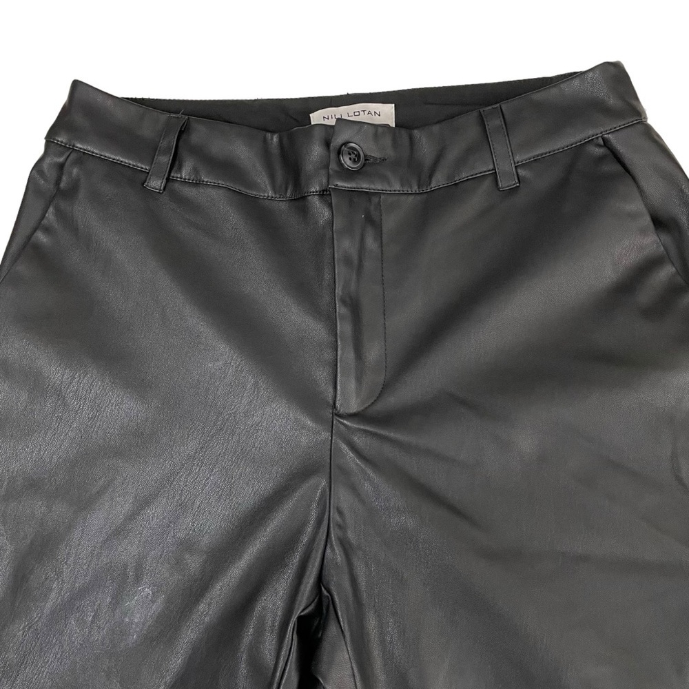 Nili Lotan x Target Faux Leather High Rise Ankle Skinny Pants Black Sz 4 - Picture 6 of 14
